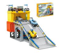 City Street - Juego de construcción de rampa de carreras, compatible con accesorios Lego 630, pista de rampa de coche de carreras sin límites con mecanismo de lanzamiento dual, cumpleaños para