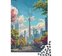 City Tower Landmark Puzzle de 1000 Piezas Papel Adultos Vista Urbana Relajante Puzzle para Toda la Familia Regalo Hogar 70x50cm/1000pcs