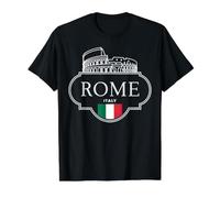 City Travel Italia Roma Italia Vibes Camiseta gráfica económica, Hombre, Negro, L