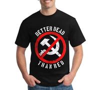 City Trend Better Dead Than Red Pattern Rock Better Pattern T Shirt Black S