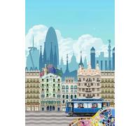 City Vintage Travel Landscape Póster, Rompecabezas 1000 Piezas, Rompecabezas Irregular Difícil, Juegos para Reducir El Estrés En Familia, Wall Arte ,Rompecabezas para Adultos Xa600Wp