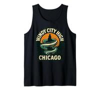 City Windy High Chicago - Camisa Retro con diseño de Remolino Camiseta sin Mangas