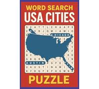 City Word Search Puzzle Book:: Words Searches with Easy to Read Print about Cities in the United States of America | 6x9 inches, 110 pages | 50+ Puzzles... Gift for Vacations, Holidays, and Free Times