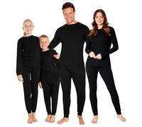 CityComfort Ajustado Conjunto de Pijama Largo para Niña, 2 Piezas - Regalos para Niñas (Negro, 9-10 Años)