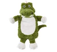 CityComfort Bolsa Agua Caliente Con Funda Super Suave, Botella Agua Calienta Camas, Bolsas Agua Caliente Capacidad 1 litro, Regalos Originales Para Niños y Adultos (Dinosaurio Verde)