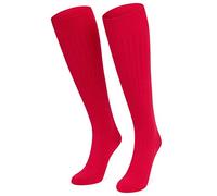 CityComfort Calcetines Altos Mujer y Hombre, Calcetines Largos Hasta la Rodilla, Uso Diario y Estilo Casual, Ideas Regalo (37-40, Rojo)
