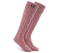 CityComfort Calcetines Largos Mujer, Calcetines Mujer Altos High Socks Invierno, Calcetines para Botas, Talla única 37-41 (Rosa)