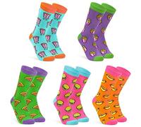 CityComfort Calcetines Mujer Dibujos, Pack de 5 Calcetines Transpirables y Originales, Regalos para Mujer, Madre (Multicolor Mixto)