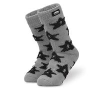 CityComfort Calcetines Mujer Invierno Antideslizantes de Forro Polar (Negro Estrella)