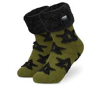 CityComfort Calcetines Mujer Invierno Antideslizantes de Forro Polar (Verde)