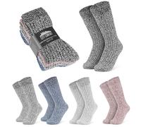 CityComfort Calcetines Mujer Invierno - Pack de 5 o 2 de Lana - Cómodos y Calentitos Tallas 37-40, 41-44 (Multi Marga - Paquete de 5)