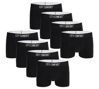 CityComfort - Calzoncillos Boxer Hombre - Pack de 5 o 8 Piezas, Ropa Interior para Hombre Cómoda y Ultrasuave - Boxers de Algodón Elástico, Original para Hombre (Negro, XL)