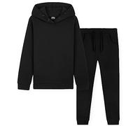 CityComfort Chandal Niña, Conjunto de 2 Piezas Sudadera con Capucha y Pantalon Chandal, Ropa Niño 100% Algodon, Regalos Para Niños Edad 3-14 Años (Negro, 7-8 años)