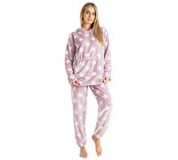 CityComfort Conjunto Pijama Mujer Adolescente con Capucha, Pijama Mujer Invierno, Ropa de Dormir 2 Piezas, Regalos para Ella (Rosa Estrella, XL)