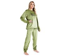 CityComfort Conjunto Pijama Mujer y Adolescente, Pijama Mujer Largo, Ropa de Dormir - Regalos para Ella (Verde, M)