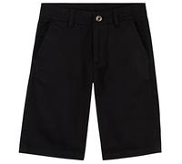 CityComfort Pantalón Corto Chino de Algodón con Bolsillo para Niño (Negro, 9-10 años)