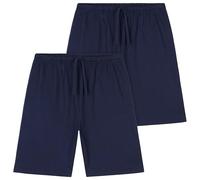 CityComfort Pantalon Pijama Niño Adolescente Pack de 2 Pantalones Cortos Niño Cintura Elástica Ropa de Casa Ideas de Regalos (Azul Marino 5-6 Años)