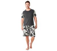 CityComfort Pijama Hombre Verano, Pijama Corto Hombre M - 3XL (Camuflaje Gris, XL)