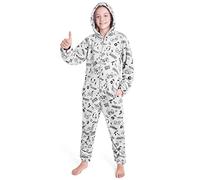 CityComfort Pijama Niño Invierno de Forro Polar, Una Pieza Suave, Regalos para Niños y Adolescentes Gamer Camuflaje (Gris, 11-12 Años)