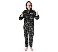 CityComfort Pijama Niño Invierno de Forro Polar, Una Pieza Suave, Regalos para Niños y Adolescentes Gamer Camuflaje 7-14 Años (Negro, 11-12 Años)