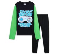 CityComfort Pijama Niño Manga Larga Invierno Pijamas Divertidos Niños Juvenil Chico Largo con Diseño Gaming Ropa de Dormir (11-12 Años, Negro/Verde Gaming)