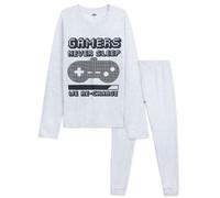 CityComfort Pijama Niño Manga Larga Invierno Pijamas Divertidos Niños Juvenil Chico Largo con Diseño Gaming Ropa de Dormir (11-12 Años, Gris Gaming)