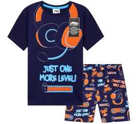 CityComfort Pijama Niño Pijama Adolescente Chico Conjunto Verano Niño Camiseta y Pantalon Corto Ropa Niños Suave Gamer Regalos (11-12 Años, Azul Marino/Multi)