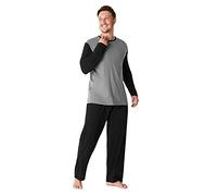 CityComfort Pijamas para Hombre 100% algodón súper Suave para Hombre, Conjunto de Pijamas para Hombre, Ropa de Dormir, Ropa de Estar, chándal (Bota Pierna Corte Gris Carbón, XL)
