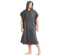CityComfort Poncho De Toalla con Capucha para Adultos Bata para Cambiarse con Bolsillos | De Algodón 100% | para Hombre Y Mujer Ideal para Vacaciones, Triatlón, Playa, Baño (S/M, Gris)