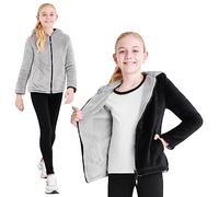 CityComfort Sudaderas Niño con Cremallera, Sudadera Reversible de Polar 5-14 Años (Negro, 9-10 años)