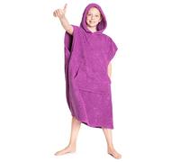CityComfort Toalla De Playa para Niña con Capucha, Toalla De Playa para Niño 3-13 Años, Poncho Toalla De Niño 100% Algodón (10-13 años, Orquídea)