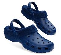 CityComfort Zuecos Invierno con Forro de Sherpa para Hombre - Regalos Hombres (Azul Marino, 42 EU)