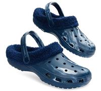 CityComfort Zuecos Invierno con Forro de Sherpa para Hombre - Regalos Hombres (Azul Mármol, 44 EU)