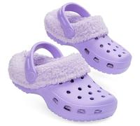 CityComfort Zuecos Invierno con Forro Sherpa, Pantuflas Niña y Adolescentes, Zapatillas Casa Niños Charms Extraíbles, Regalos Niños (Morado sin Charms, 32 EU)