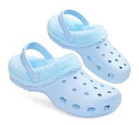 CityComfort Zuecos Invierno con Forro Sherpa para Mujer - Regalos Mujeres (Azul Claro, 39 EU)