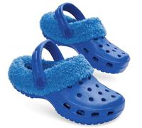 CityComfort Zuecos Niños Invierno con Forro Sherpa, Clogs Cómodas, Zapatillas Casa Calentitos para el Frío, Regalos Niños (28 EU, Azul)