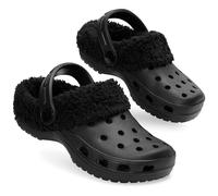 CityComfort Zuecos Niños Invierno con Forro Sherpa, Clogs Cómodas, Zapatillas Casa Calentitos para el Frío, Regalos Niños (28 EU, Negro)