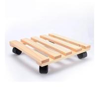 Citymart Soporte con Ruedas para Plantas , Base de Madera Natural, 4 Ruedas Giratorias Haya Natural, Capacidad de Carga 100 kg (24CM)