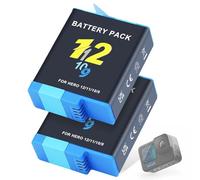 CITYORK (2 Pack) 2000mAh Batería de Repuesto para GoPro Hero 12 Hero 11/10/9 Negro, Bateria Recargable Extreme Set Accesorios para cámaras Deportivas, Largo Tiempo de ejecución, Larga duración