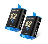 CITYORK (2 Unidades) Batería de Repuesto para cámara Deportiva .Go-Pro. Hero 12 Hero 11/10/9, Lungo Tempo di Esecuzione Super Lunga Vita