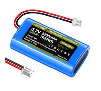 CITYORK 3,7 V/5200mAh XH2,54/2P Plug Recargable Batería para 3.7V Solar cámara de vigilancia inalámbrica, Juguetes RC, Amplificadores, Bluetooth, iluminación, Circuitos inalámbricos, DIY Bateria