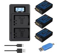 CITYORK 3 baterías EN-EL20 de 1280 mAh y cargador LCD para cámaras Nikon EN-EL20, EN-EL20a, Nikon Coolpix P1000, P950 Coolpix A 1 J1/1 J2/1 J3/1 S1/1 V3, cargador USB con puerto tipo C