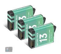 CITYORK (3-Pack) 2400mAh Bateria de Repuesto para Gopro13 Hero, Recargable Extreme Gopro13 Hero Batería Set Accesorios para cámaras Deportivas, Largo Tiempo de ejecución, Vida útil Muy Larga