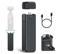 CITYORK 5000mAh Mango Batería para -dji Osmo Pocket 4/ 4P / Pocket 3 /Combo/Xtra Muse, Empuñadura Bateria para dji Pocket 4 Pro/Pocket 3 con Orificio roscado de 1/4 Pulgadas y LED, Carga USB-C1/C2