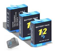 CITYORK Batería de repuesto para GoPro Hero 12 Hero 11/10/9 Black Battery, batería recargable Extreme para cámara deportiva, Lungo Tempo di Esecuzione, Super Lunga Vita (3 unidades)