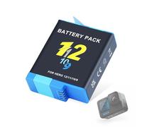 CITYORK Batería de repuesto para GoPro Hero 12 Hero 11/10/9 negro, batería recargable extrema, accesorios de cámara deportiva, larga duración, vida útil superlarga (1 paquete)