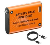 CITYORK Batería de repuesto para linterna frontal Petzl ID682 1350 mAh Pet-zl Actik Core Battery USB-C Swift RL linterna de cabeza batería