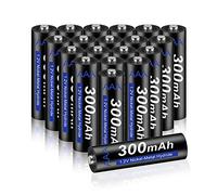 CITYORK Baterías Recargables AAA 300mAh 1.2V NiMH AAA Pilas Recargables, Paquete de 20, Baja Autodescarga y Precargadas, Ideal para Juguetes, Teclado/Mouse Inalámbricos