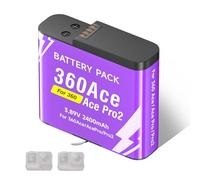 CITYORK [Pack de 1] 2400 mAh batería de repuesto para cámara Insta 360 Ace / 360 Ace Pro / 360 Ace Pro 2, batería recargable para cámara deportiva, larga vida útil
