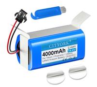 CITYORK Upgrade 4000mAh Batería para Conga Excellence 950 990 1090 1790 1990 2290 Ultra Bateria, para Lefant T700, para Proscenic 850T, para Honiture G20, para Ultenic D5/D5s/D5 Pro, para Tikom G8000